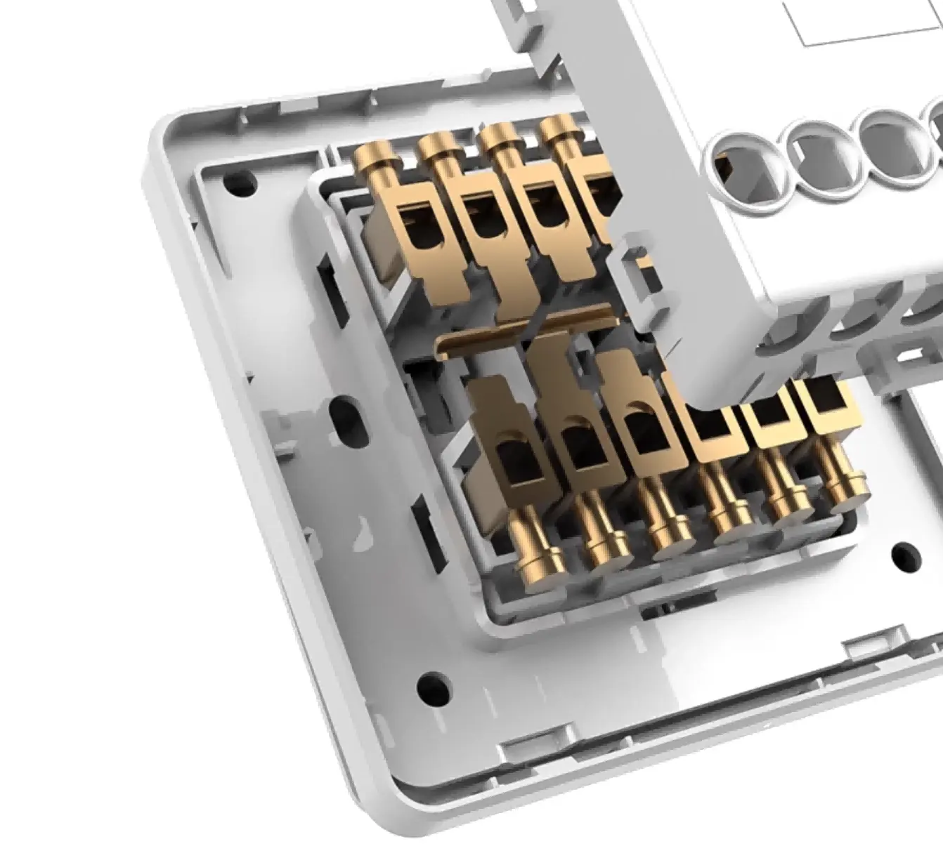 internal structure of polycarbonate wall switch housing.webp