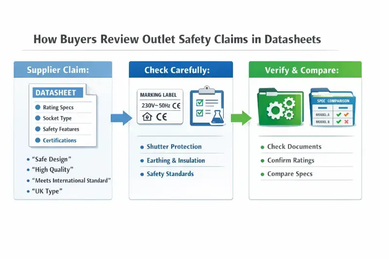 how buyers review outlet safety claims in datasheets