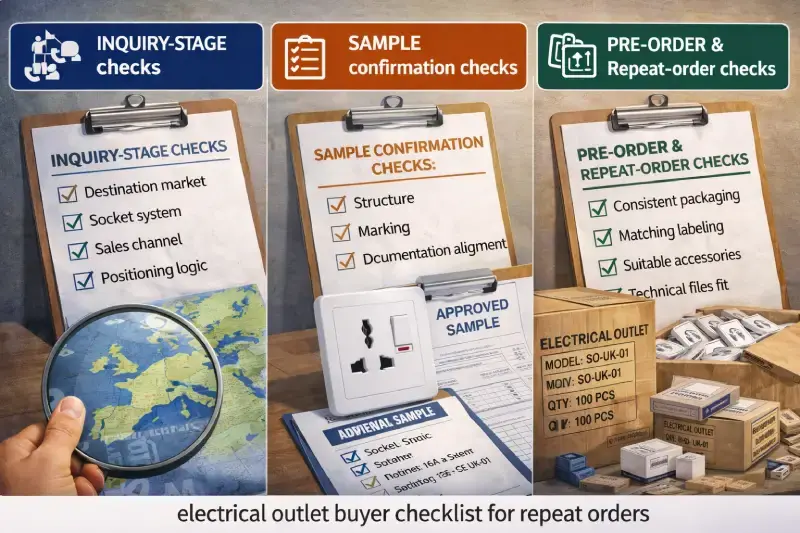 electrical outlet buyer checklist for repeat orders