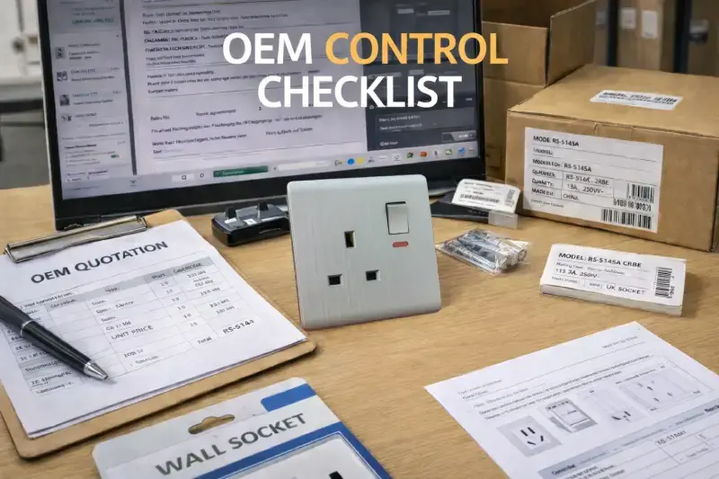 wall socket OEM manufacturer control checklist for buyers