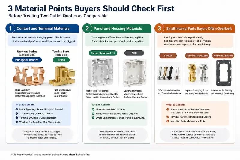 key electrical outlet material points buyers should check first