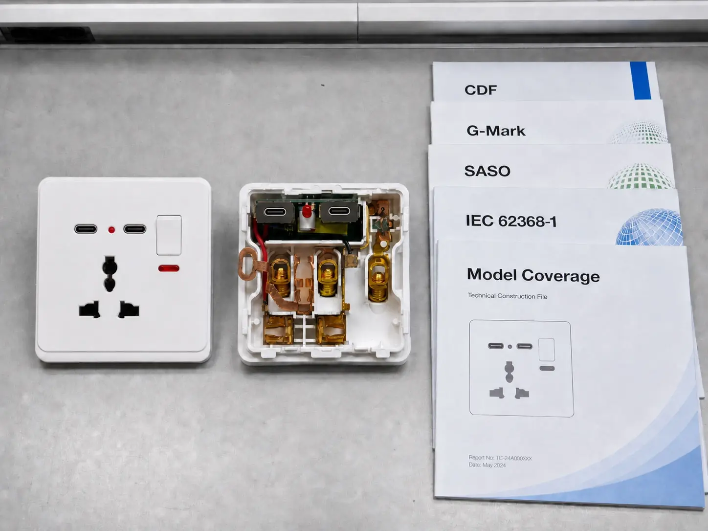 USB socket CDF and certification scope verification for Gulf markets